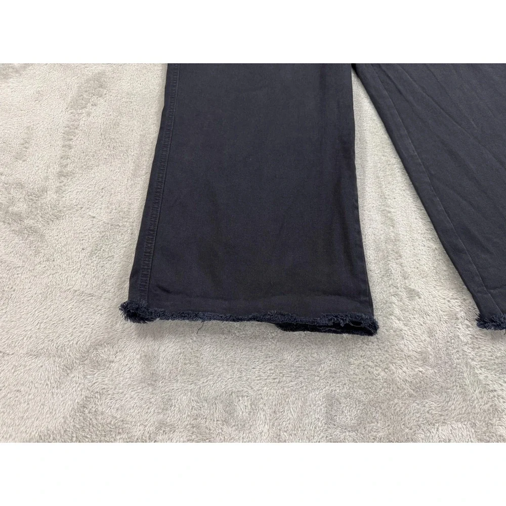 NYDJ Jeans Womens 20W‎ Black Lift Tuck Technology Wide Leg Button Fly Cropped